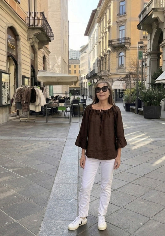 Adelina Linen Top
