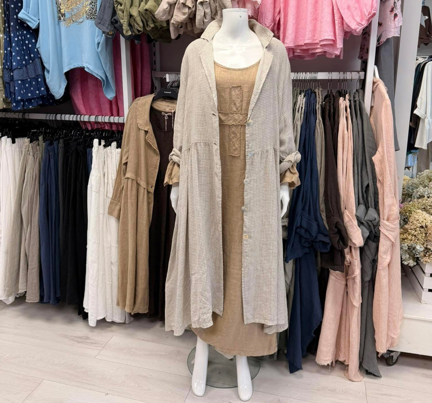 Italian Province Laverna Check Coat