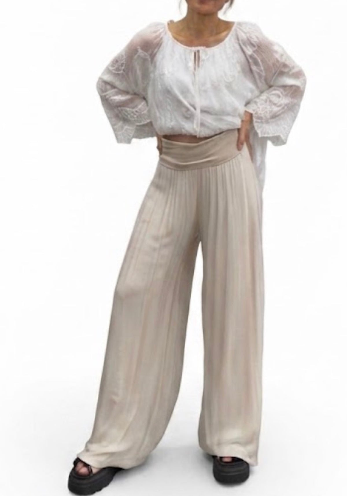 Made In Italy Odette Silk Pants