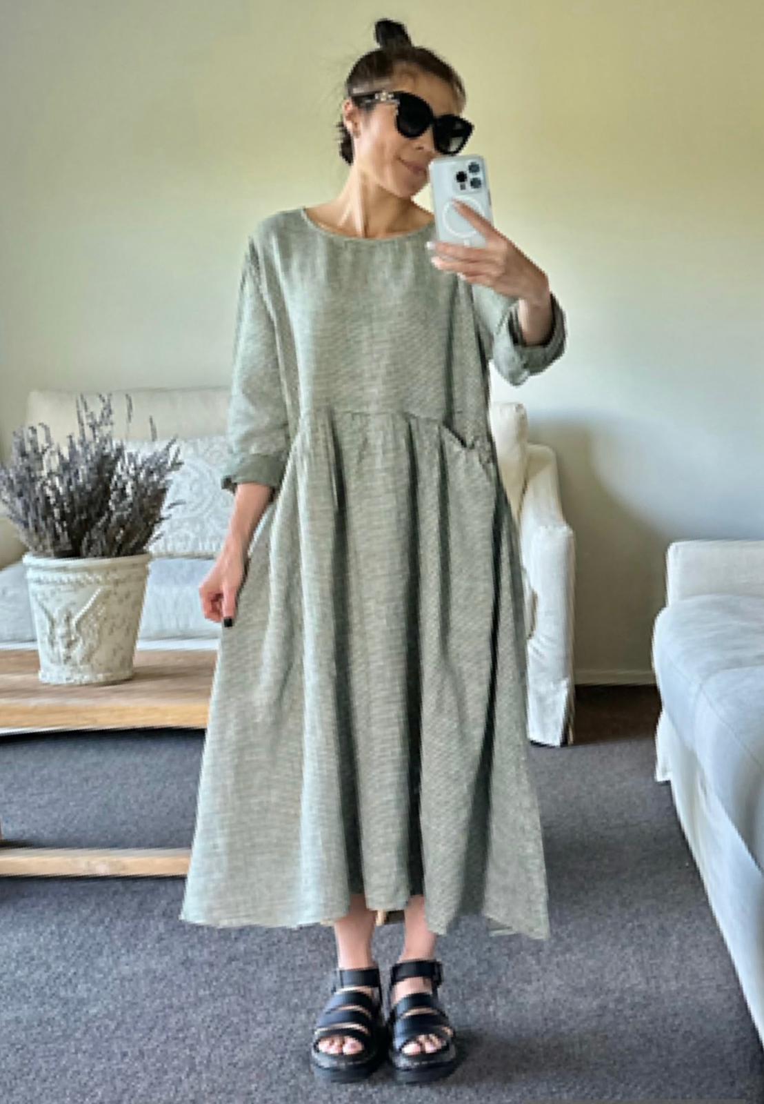 Italian Province Stephanie Check Dress