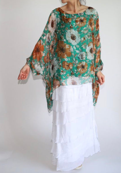 Made in Italy Floriana Silk Top