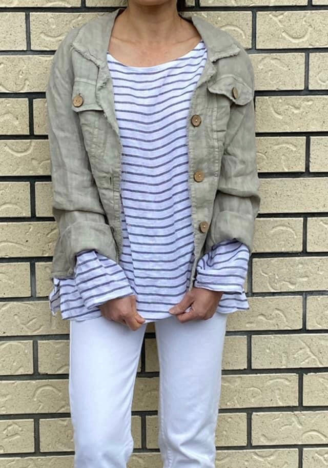 Italian Province Perenna Linen Jacket