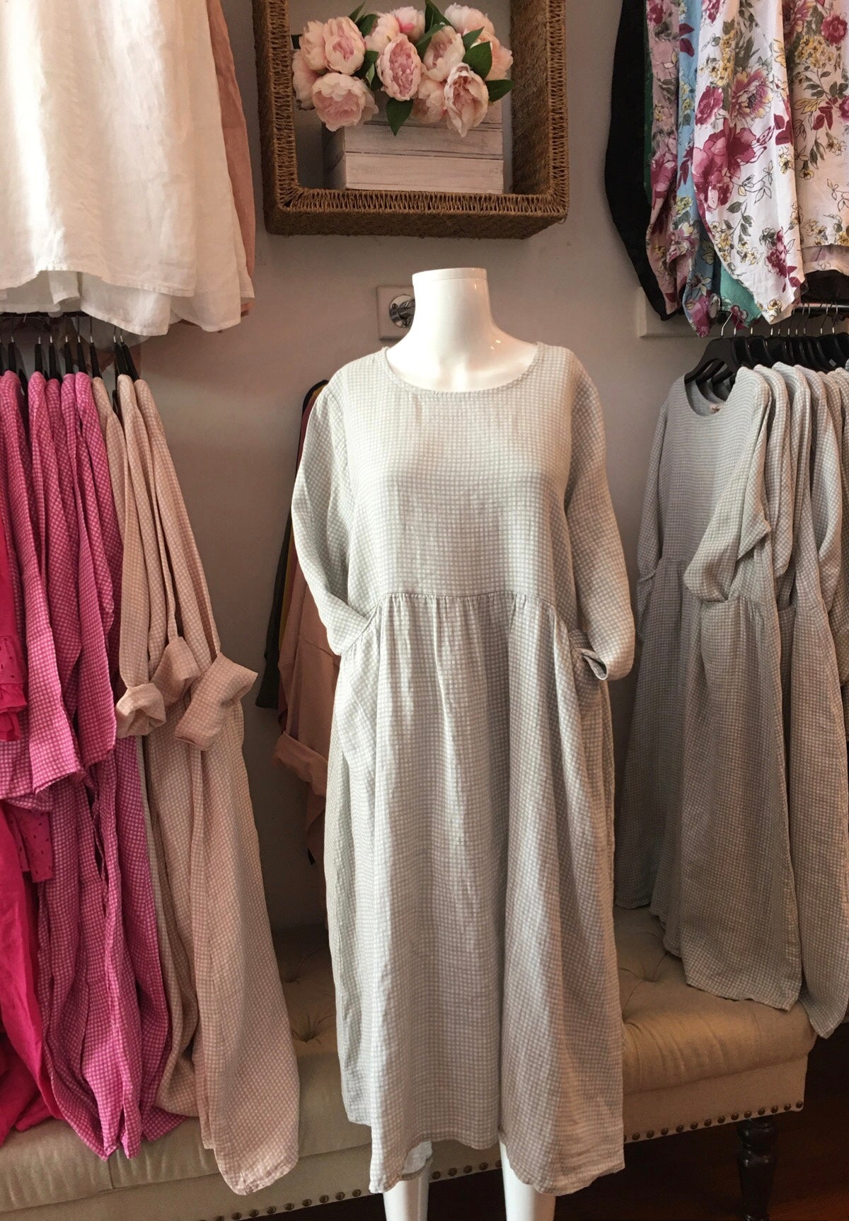 Italian Province Stephanie Check Dress