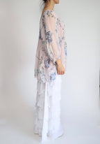 Made In Italy Messina Layered Maxi Silk Skirt