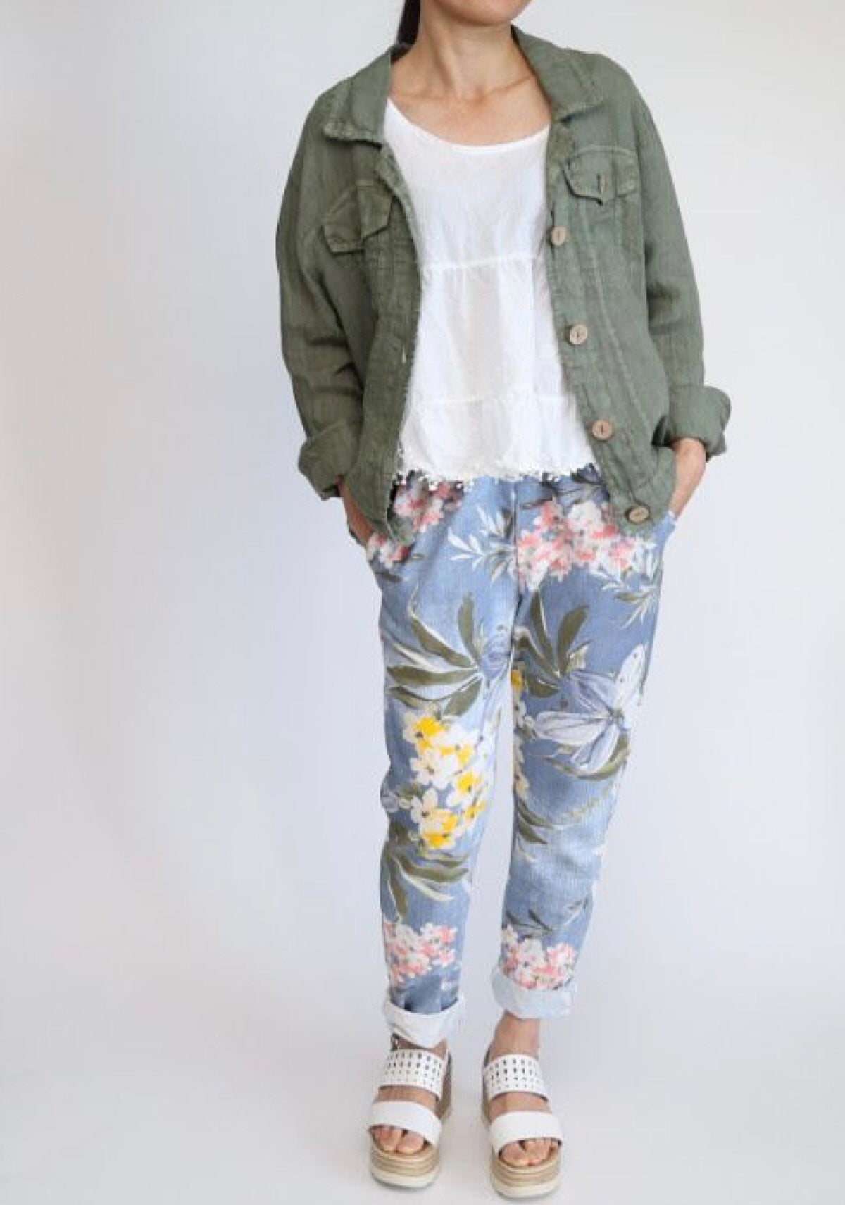 Italian Province Perenna Linen Jacket